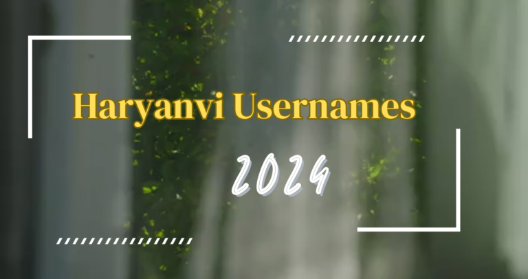 480+ Creative Haryanvi Usernames Ideas 2024